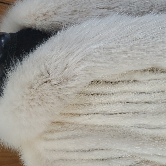 Vintage mink corded coat zinman furs tourmaline cream fox collar euc - Picture 2 of 13